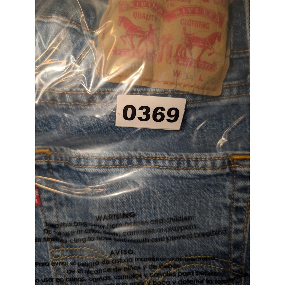 Levi's 505 Original Fit Button Fly Jeans Light wash Men's W34 L30 - Picture 8 of 8
